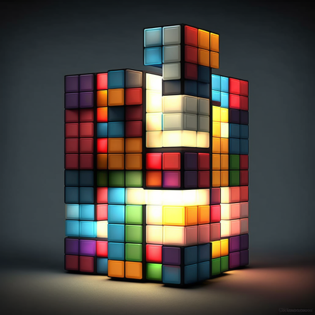 lampka klocki tetris